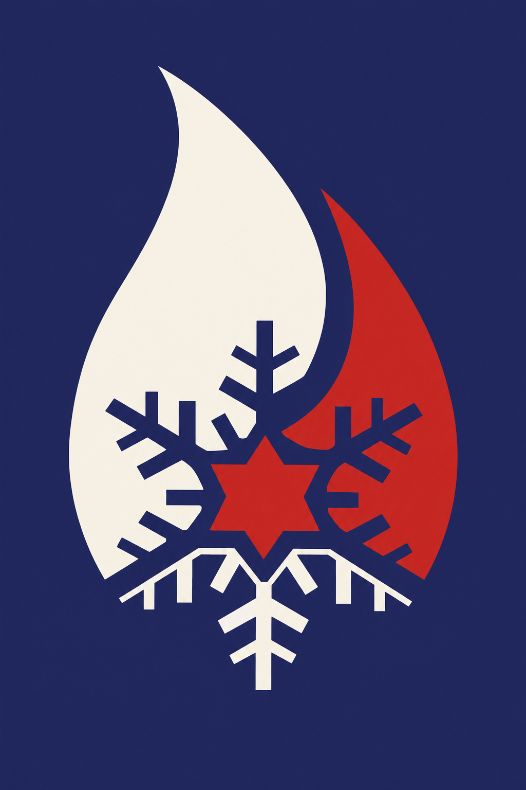Logo Termo Idraulico LGF: fiamma con fiocco di neve